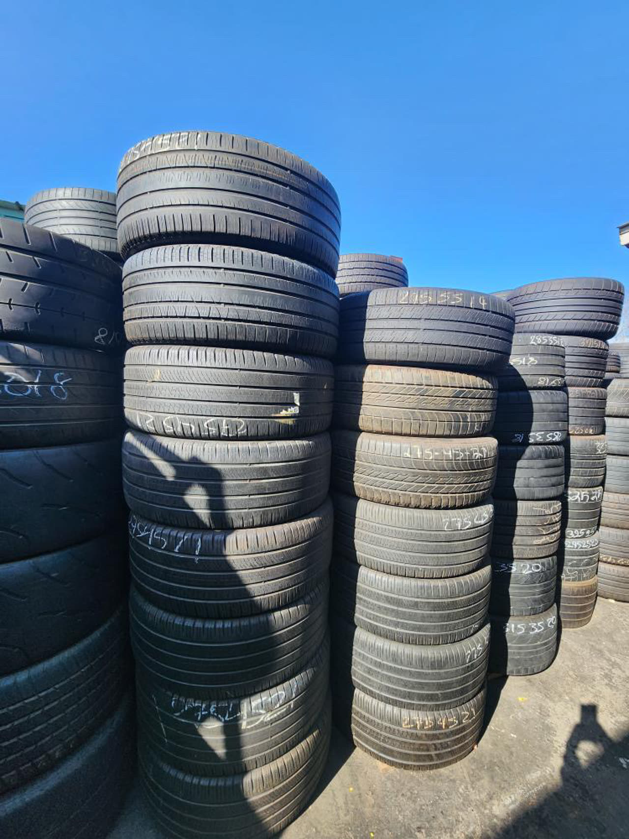 Tire work on the shop floor at Sergio Tires